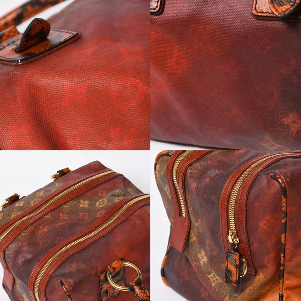 新品同様品 LOUIS VUITTON ルイヴィトン リチャードプリンス ジョークス マンクレイジー ハンドバッグ M95737 ルージュ ゴールド金具 中古 4a007547