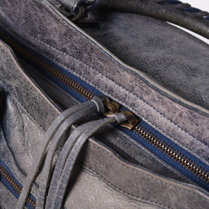 BALENCIAGA バレンシアガ Classic Velo クラシック ヴェロ 2WAYバッグ 235216 ヴィンテージレザー ネイビー ガンメタ金具 良品 中古 4a007014