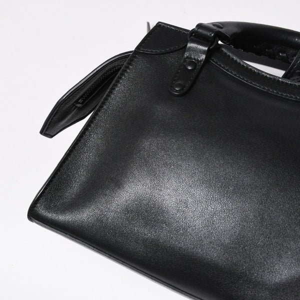 極美品 BALENCIAGA バレンシアガ 2WAY ハンドバッグ ショルダーバッグ ネオ クラシック シティXS 696495 ブラック シルバー金具 中古 4a007018