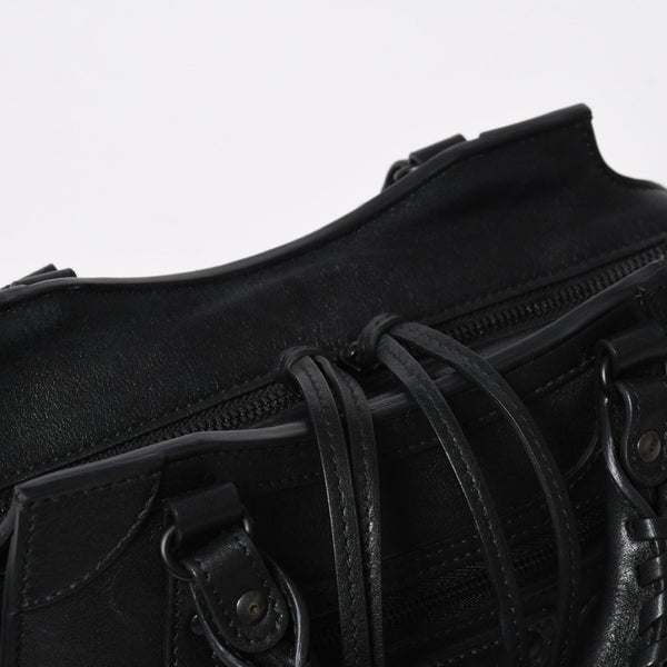 極美品 BALENCIAGA バレンシアガ 2WAY ハンドバッグ ショルダーバッグ ネオ クラシック シティXS 696495 ブラック シルバー金具 中古 4a007018