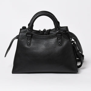 極美品 BALENCIAGA バレンシアガ 2WAY ハンドバッグ ショルダーバッグ ネオ クラシック シティXS 696495 ブラック シルバー金具 中古 4a007018