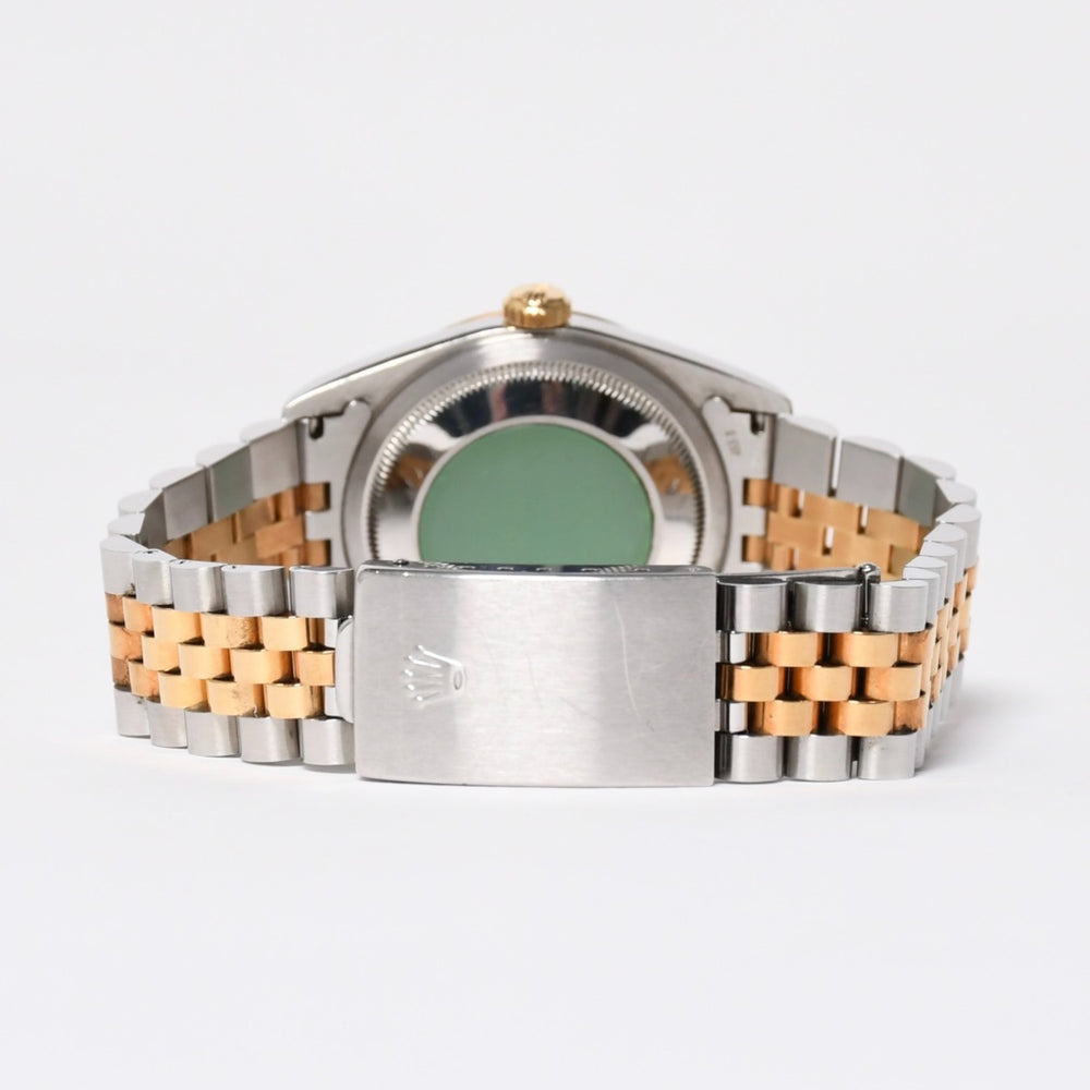 ROLEX ロレックス デイトジャスト 36 腕時計 16233G 重量約106.62g 18KYG SS AT シャンパン文字盤 旧ダイヤ 紙ギャラ 美品 中古 4a007536