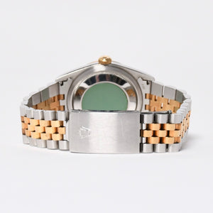 ROLEX ロレックス デイトジャスト 36 腕時計 16233G 重量約106.62g 18KYG SS AT シャンパン文字盤 旧ダイヤ 紙ギャラ 美品 中古 4a007536