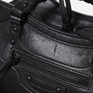 極美品 BALENCIAGA バレンシアガ 2WAY ハンドバッグ ショルダーバッグ ネオ クラシック シティXS 696495 ブラック シルバー金具 中古 4a007018