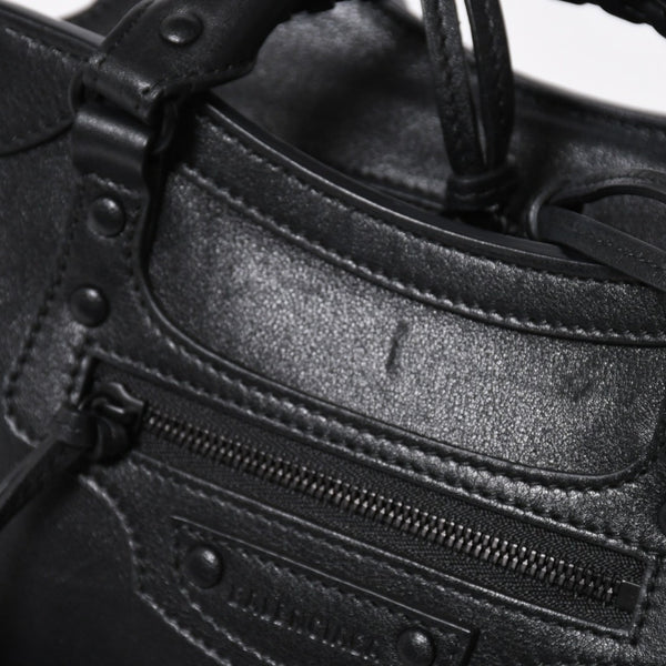 極美品 BALENCIAGA バレンシアガ 2WAY ハンドバッグ ショルダーバッグ ネオ クラシック シティXS 696495 ブラック シルバー金具 中古 4a007018