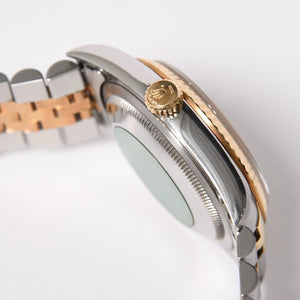 ROLEX ロレックス デイトジャスト 36 腕時計 16233G 重量約106.62g 18KYG SS AT シャンパン文字盤 旧ダイヤ 紙ギャラ 美品 中古 4a007536