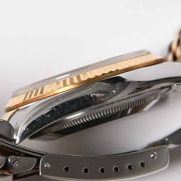ROLEX ロレックス デイトジャスト 36 腕時計 16233G 重量約106.62g 18KYG SS AT シャンパン文字盤 旧ダイヤ 紙ギャラ 美品 中古 4a007536