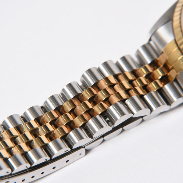 ROLEX ロレックス デイトジャスト 36 腕時計 16233G 重量約106.62g 18KYG SS AT シャンパン文字盤 旧ダイヤ 紙ギャラ 美品 中古 4a007536