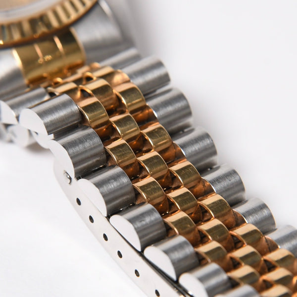 ROLEX ロレックス デイトジャスト 36 腕時計 16233G 重量約106.62g 18KYG SS AT シャンパン文字盤 旧ダイヤ 紙ギャラ 美品 中古 4a007536