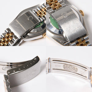 ROLEX ロレックス デイトジャスト 36 腕時計 16233G 重量約106.62g 18KYG SS AT シャンパン文字盤 旧ダイヤ 紙ギャラ 美品 中古 4a007536