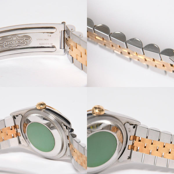ROLEX ロレックス デイトジャスト 36 腕時計 16233G 重量約106.62g 18KYG SS AT シャンパン文字盤 旧ダイヤ 紙ギャラ 美品 中古 4a007536
