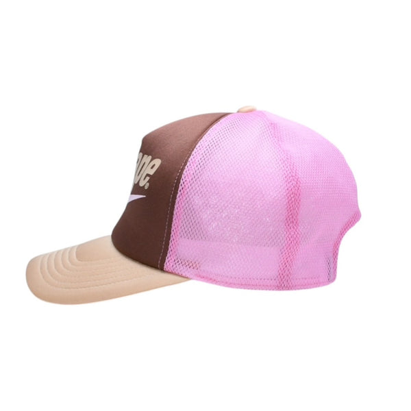 極美品 A BATHING APE アベイシングエイプ メッシュ キャップ ベイプスター ブラウン ピンク 中古 4a007030