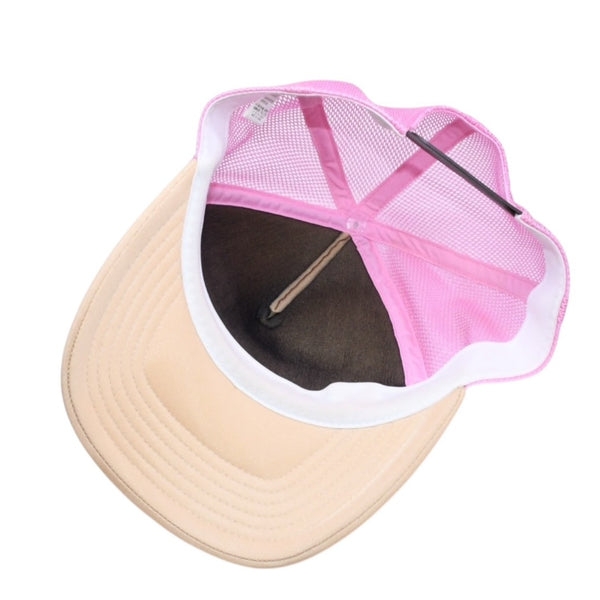 極美品 A BATHING APE アベイシングエイプ メッシュ キャップ ベイプスター ブラウン ピンク 中古 4a007030