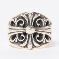 CHROME HEARTS クロムハーツ キーパーリング サイズ20号 重量約22.31g 指輪 フローラル アラベスク模様 アクセサリー シルバー925 美品 中古 4a007035