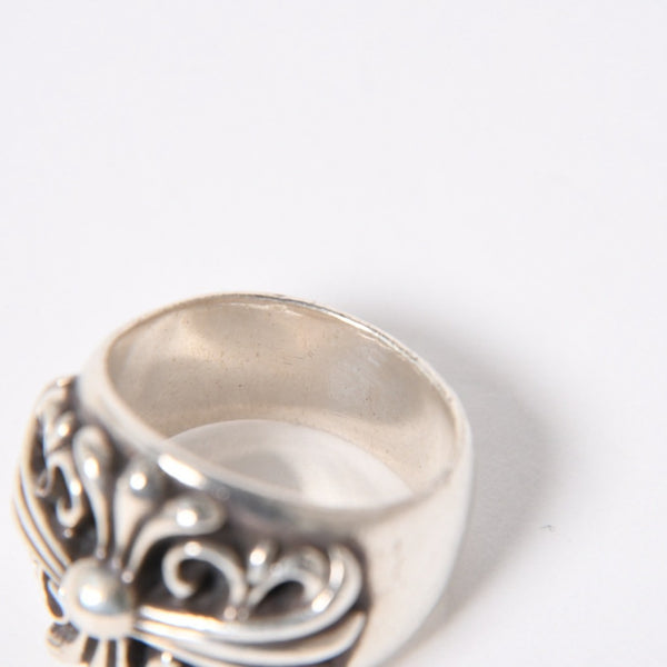 CHROME HEARTS クロムハーツ キーパーリング サイズ20号 重量約22.31g 指輪 フローラル アラベスク模様 アクセサリー シルバー925 美品 中古 4a007035