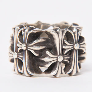 極美品 CHROME HEARTS クロムハーツ セメタリースクエアリング サイズ21.5号 重量約43.38g CHクロス 指輪 アクセサリー シルバー925 中古 4a007042