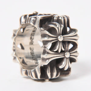 極美品 CHROME HEARTS クロムハーツ セメタリースクエアリング サイズ21.5号 重量約43.38g CHクロス 指輪 アクセサリー シルバー925 中古 4a007042