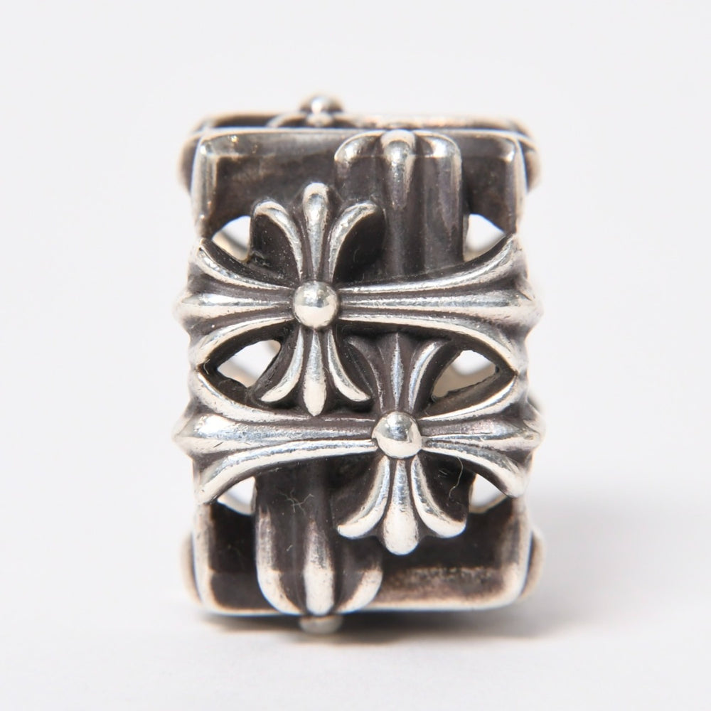 Very good condition CHROME HEARTS Cemetery Square Ring Size 21.5 Weight approx. 43.38g CH Cross Ring Accessory Silver 925 Used 4a007042