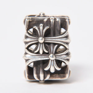極美品 CHROME HEARTS クロムハーツ セメタリースクエアリング サイズ21.5号 重量約43.38g CHクロス 指輪 アクセサリー シルバー925 中古 4a007042