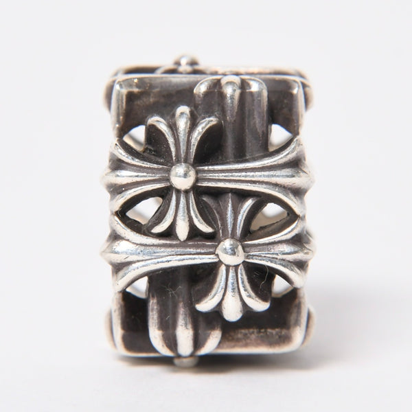 極美品 CHROME HEARTS クロムハーツ セメタリースクエアリング サイズ21.5号 重量約43.38g CHクロス 指輪 アクセサリー シルバー925 中古 4a007042