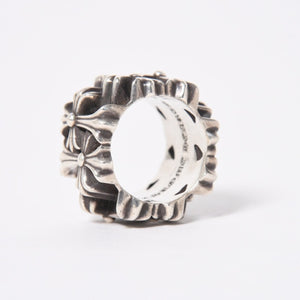 極美品 CHROME HEARTS クロムハーツ セメタリースクエアリング サイズ21.5号 重量約43.38g CHクロス 指輪 アクセサリー シルバー925 中古 4a007042