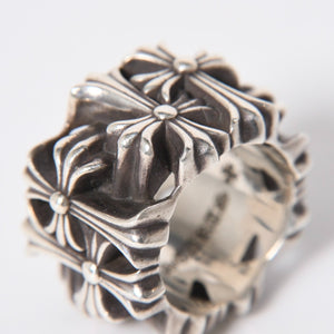 極美品 CHROME HEARTS クロムハーツ セメタリースクエアリング サイズ21.5号 重量約43.38g CHクロス 指輪 アクセサリー シルバー925 中古 4a007042