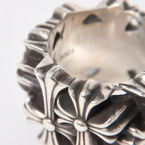 極美品 CHROME HEARTS クロムハーツ セメタリースクエアリング サイズ21.5号 重量約43.38g CHクロス 指輪 アクセサリー シルバー925 中古 4a007042