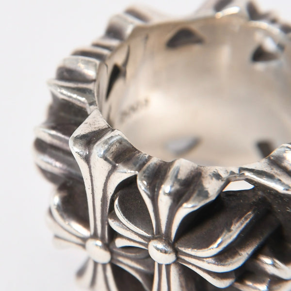 極美品 CHROME HEARTS クロムハーツ セメタリースクエアリング サイズ21.5号 重量約43.38g CHクロス 指輪 アクセサリー シルバー925 中古 4a007042