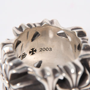 極美品 CHROME HEARTS クロムハーツ セメタリースクエアリング サイズ21.5号 重量約43.38g CHクロス 指輪 アクセサリー シルバー925 中古 4a007042