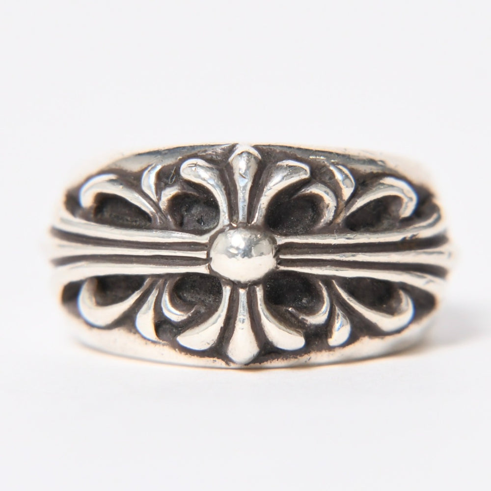 CHROME HEARTS クロムハーツ フローラルクロス リング サイズ16.5号 重量約17.20g 指輪 フローラル クロス アクセサリー シルバー925 美品 中古 4a007040