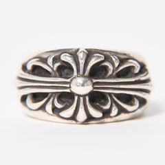 CHROME HEARTS クロムハーツ フローラルクロス リング サイズ16.5号 重量約17.20g 指輪 フローラル クロス アクセサリー シルバー925 美品 中古 4a007040