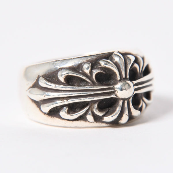 CHROME HEARTS クロムハーツ フローラルクロス リング サイズ16.5号 重量約17.20g 指輪 フローラル クロス アクセサリー シルバー925 美品 中古 4a007040
