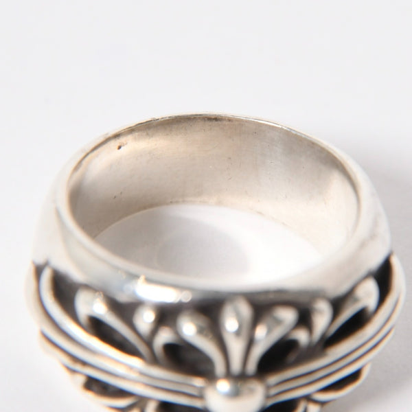 CHROME HEARTS クロムハーツ フローラルクロス リング サイズ16.5号 重量約17.20g 指輪 フローラル クロス アクセサリー シルバー925 美品 中古 4a007040