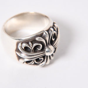 CHROME HEARTS クロムハーツ キーパーリング サイズ20号 重量約22.31g 指輪 フローラル アラベスク模様 アクセサリー シルバー925 美品 中古 4a007035
