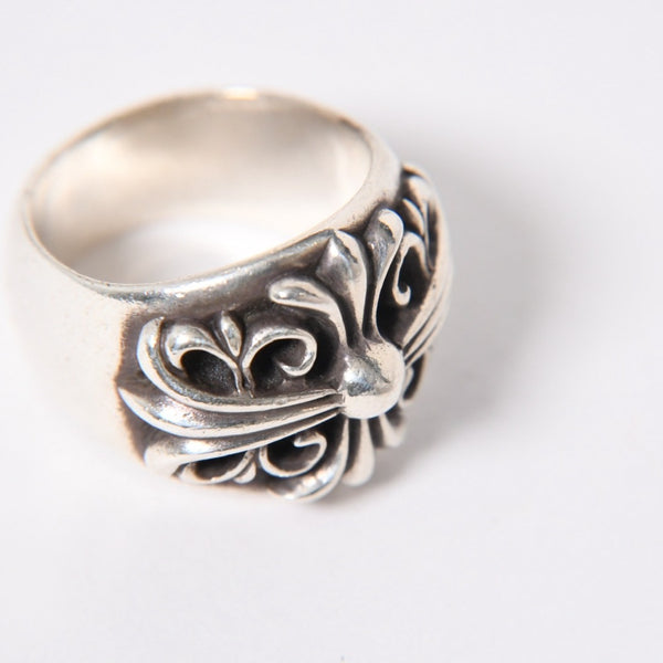 CHROME HEARTS クロムハーツ キーパーリング サイズ20号 重量約22.31g 指輪 フローラル アラベスク模様 アクセサリー シルバー925 美品 中古 4a007035