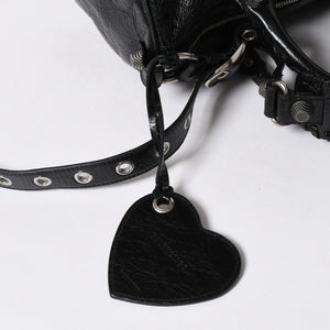 極美品 BALENCIAGA バレンシアガ ル カゴール Le Cagole ダッフルバッグ ミディアム 743383 ブラック 2WAY シルバー金具 美品 中古 4a006924
