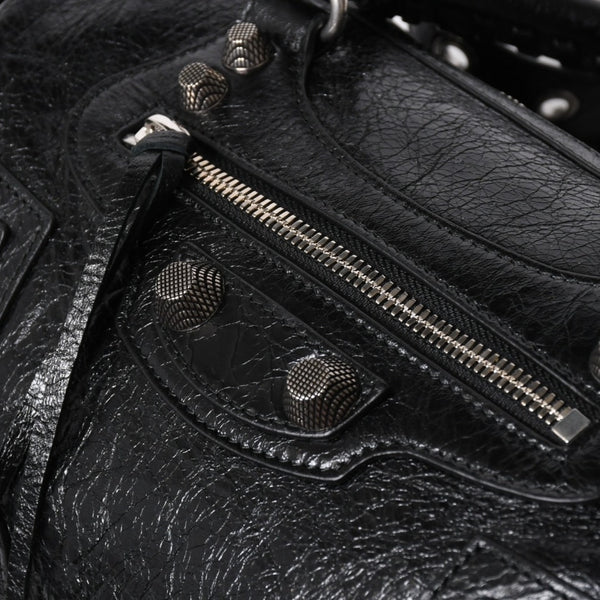極美品 BALENCIAGA バレンシアガ ル カゴール Le Cagole ダッフルバッグ ミディアム 743383 ブラック 2WAY シルバー金具 美品 中古 4a006924