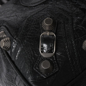 極美品 BALENCIAGA バレンシアガ ル カゴール Le Cagole ダッフルバッグ ミディアム 743383 ブラック 2WAY シルバー金具 美品 中古 4a006924