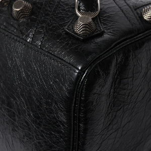 極美品 BALENCIAGA バレンシアガ ル カゴール Le Cagole ダッフルバッグ ミディアム 743383 ブラック 2WAY シルバー金具 美品 中古 4a006924