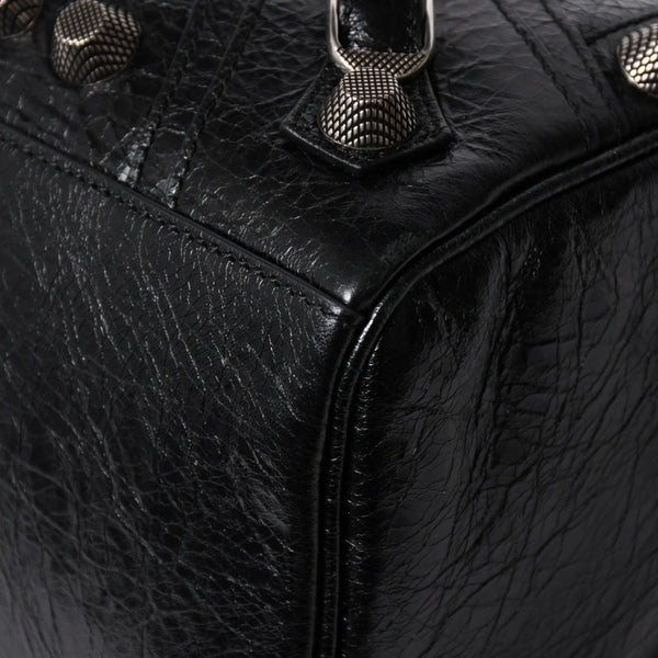極美品 BALENCIAGA バレンシアガ ル カゴール Le Cagole ダッフルバッグ ミディアム 743383 ブラック 2WAY シルバー金具 美品 中古 4a006924