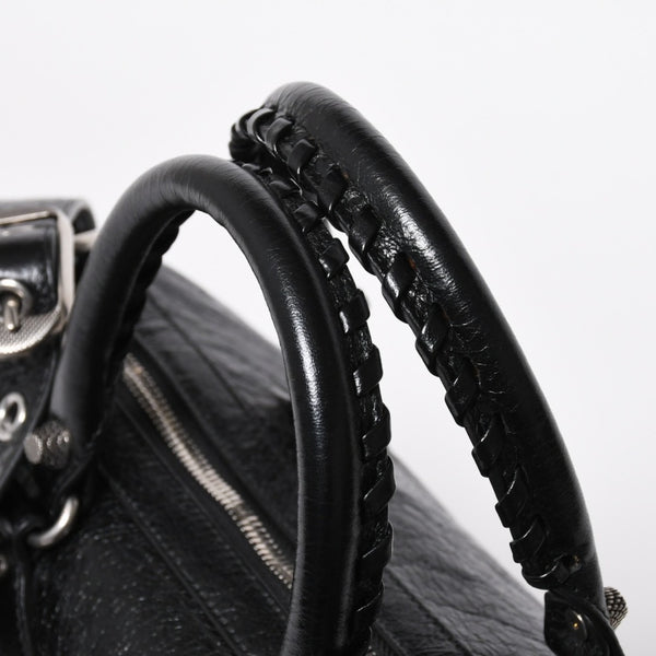 極美品 BALENCIAGA バレンシアガ ル カゴール Le Cagole ダッフルバッグ ミディアム 743383 ブラック 2WAY シルバー金具 美品 中古 4a006924