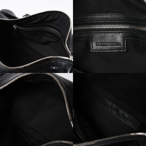 極美品 BALENCIAGA バレンシアガ ル カゴール Le Cagole ダッフルバッグ ミディアム 743383 ブラック 2WAY シルバー金具 美品 中古 4a006924