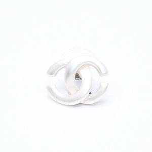 CHANEL Coco Mark Stud Earrings Weight Approximately 1.46g 01A Engraved Metal Silver One Ear Good Condition Used 4a007076