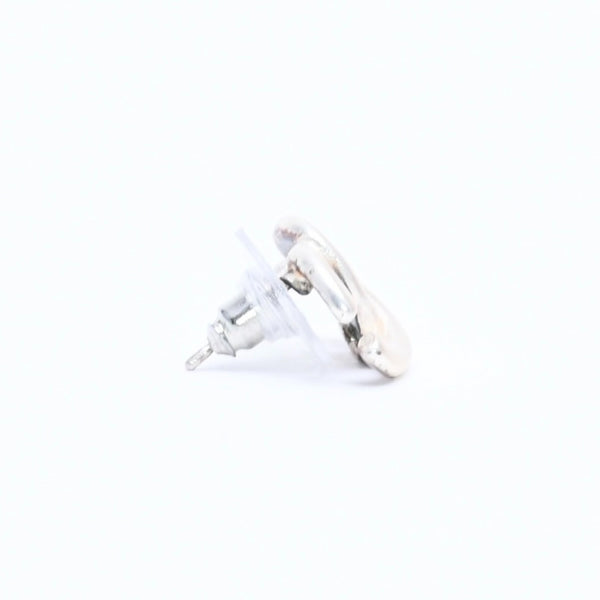 CHANEL Coco Mark Stud Earrings Weight Approximately 1.46g 01A Engraved Metal Silver One Ear Good Condition Used 4a007076