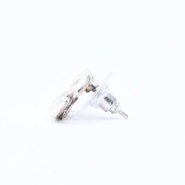 CHANEL Coco Mark Stud Earrings Weight Approximately 1.46g 01A Engraved Metal Silver One Ear Good Condition Used 4a007076