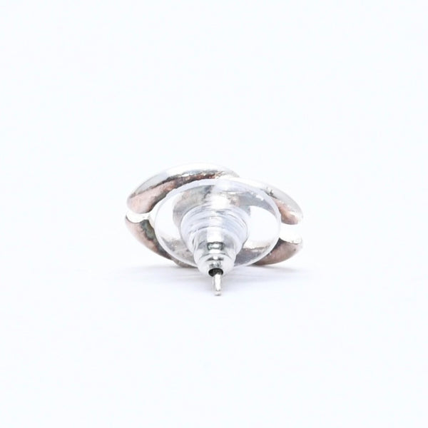 CHANEL Coco Mark Stud Earrings Weight Approximately 1.46g 01A Engraved Metal Silver One Ear Good Condition Used 4a007076