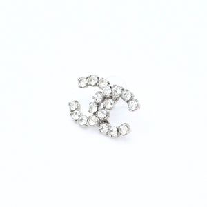 CHANEL シャネル ココマーク スタッドピアス 重量約2.37g 04V刻印 メタル シルバー ラインストーン 片耳用 美品 中古 4a007088