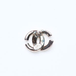 CHANEL Coco Mark Stud Earrings Weight Approximately 1.46g 01A Engraved Metal Silver One Ear Good Condition Used 4a007076