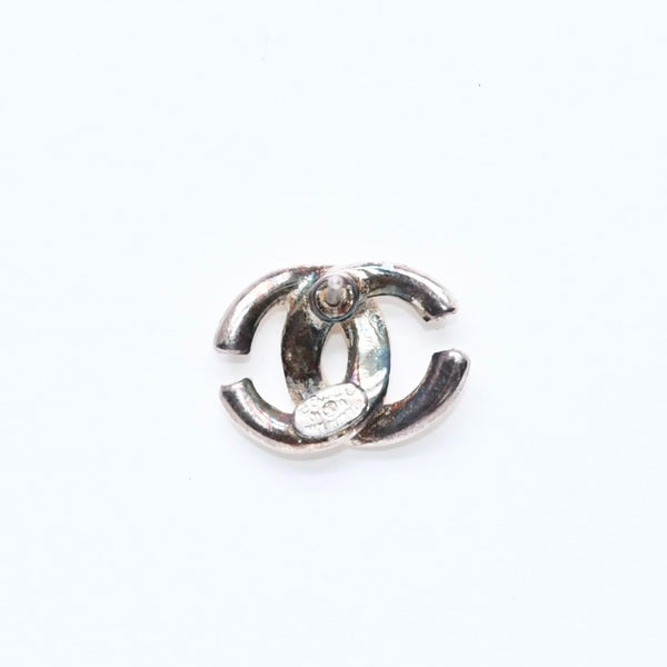 CHANEL Coco Mark Stud Earrings Weight Approximately 1.46g 01A Engraved Metal Silver One Ear Good Condition Used 4a007076