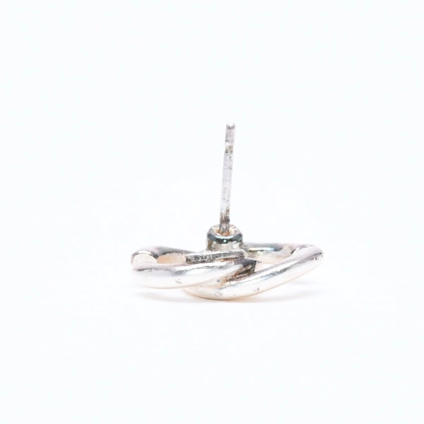 CHANEL Coco Mark Stud Earrings Weight Approximately 1.46g 01A Engraved Metal Silver One Ear Good Condition Used 4a007076